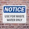 Signmission Use For Waste Water Only, 10 in W x Rectangle, Plastic OS-2PACK-NS-P-710-L-18796 - alternate 6